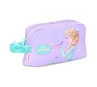 Safta | Portadesayunos Térmico Disney Frozen Spirit, Interior Forrado de Aluminio Frío-Calor, Compartimento con Cremallera, Asa Lateral, Bolsa Merienda Infantil Escolar, Medidas 21,5x6,5x12 cm