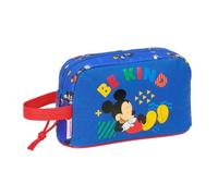 Safta | Portadesayunos Térmico Disney Mickey Mouse Today, Bolsa Almuerzo Infantil con Interior Forrado de Aluminio Frío-Calor, Compartimento con Cremallera y Asa Lateral, Medidas 21,5x6,5x12 cm