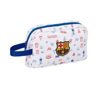 Safta | Portadesayunos Térmico FC Barcelona Preescolar, Interior Forrado de Aluminio Frío-Calor, Compartimento con Cremallera, Asa Lateral, Medidas 21,5x6,5x12 cm