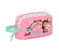 Safta | Portadesayunos Térmico Gabby’s Dollhouse, Bolsa Almuerzo Infantil con Interior Forrado de Aluminio Frío-Calor, Compartimento con Cremallera y Asa Lateral, Medidas 21,5x6,5x12 cm