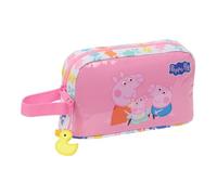 Safta | Portadesayunos Térmico Peppa Pig Baby Pig, Bolsa Almuerzo Infantil Escolar, Interior Forrado de Aluminio Frío-Calor, Compartimento con Cremallera, Asa Lateral, Medidas 21,5x6,5x12 cm