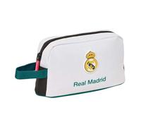 Safta | Portadesayunos Térmico Real Madrid Equip. 26/27, Interior Forrado de Aluminio Frío-Calor, Compartimento con Cremallera, Asa Lateral, Organizador Escolar Vuelta al Cole, Medidas 21.5x6.5x12 cm