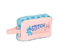 Safta | Portadesayunos Térmico Stitch Ohana, Bolsa Almuerzo Infantil con Interior de Aluminio Frío-Calor, Compartimento con Cremallera y Asa Lateral, Vuelta al Cole, Medidas 21,5x6,5x12 cm