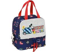 Safta | Portameriendas Disney Mickey Mouse Only One, Bolsa Térmica Escolar Infantil con Doble Compartimento (Superior y Base), Doble Asa de Mano, Medidas 20x15x20 cm