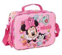Safta | Portameriendas Nevera 3D Disney Minnie Mouse, Bolsa Térmica Infantil con Frontal Termoconformado, Interior Forrado de Aluminio Frío-Calor, Bandolera Ajustable, Medidas 25x9x19,5 cm