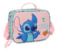 Safta | Portameriendas Nevera 3D Stitch, Bolsa Térmica Infantil con Interior Forrado de Aluminio Frío-Calor, Compartimento con Cremallera y Doble Tirador, Medidas 25x9x19,5 cm