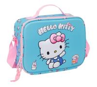 Safta | Portameriendas Nevera Hello Kitty 3D Termoconformado, Bolsa Térmica Infantil con Interior Forrado de Aluminio Frío-Calor, Cremallera con Doble Tirador, Medidas 25x9x19,5 cm