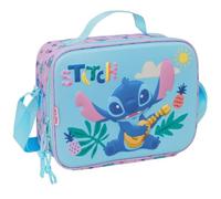 Safta | Portameriendas Nevera Stitch 3D Termoconformado, Bolsa Térmica Infantil con Interior Forrado de Aluminio Frío-Calor, Bandolera Ajustable y Asa Superior, Medidas 25x9x19,5 cm