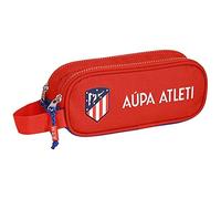 Safta, Portatodo Doble de Atlético de Madrid, 210x60x80 mm Unisex niños, Roja y Azul Marino, Estándar