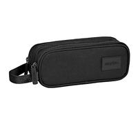 Safta Portatodo Escolar KAPPA Doble Estuche Infantil 21x6x8 cm Negro