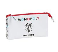 Safta Portatodo Triple de Monopoly, 220x30x120mm, blanco