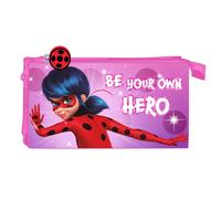 Safta Portatodo Triple Ladybug 22X12X3Cm, Dibujo Animado, Multicolor (812202744)