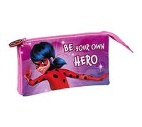 Safta- Portatodo Triple Ladybug 22X12X3Cm, Multicolor (812202744)
