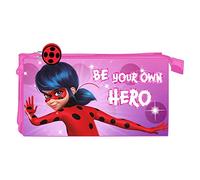 SAFTA- Portatodo Triple Ladybug 22X12X3Cm, Multicolor (812202744)