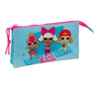 SAFTA PORTATODO TRIPLE LOL SURPRISE! "DIVAS" - Portatodo Licencia Oficial - Diseño Compacto - Ideal para Escuela y Oficina - Material Resistente - Cierre Seguro