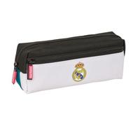 Safta | Portatodo Triple Pequeño Real Madrid Equipación 26/27, 22 cm, Estuche Escolar Organizador con 3 Compartimentos y Cremallera, Niño y Niña, Medidas 22x6x8.5 cm