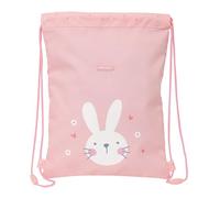 Safta PREESCOLAR BUNNY - Mochila Saco Plano Junior, Fácil Limpieza, Mochila, Ideal para Niños de Diferentes Edades, Cómoda y Versátil, Calidad y Resistencia, 26x1x34 cm, Color Rosa