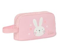 Safta PREESCOLAR BUNNY - Porta Desayunos Termo, Tejido Reciclable, Portatodo, Calidad y Máxima Resistencia, Porta Comida, Recreo, 21.5x6.5x12 cm, Color Rosa
