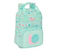 Safta PREESCOLAR CARACOL - Mochila Infantil, con Asas, Fácil Limpieza, Ideal para Niños de Diferentes Edades, Cómoda y Versátil, Calidad y Resistencia, 20x8x28 cm, Color Turquesa Claro