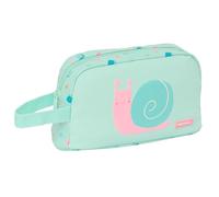 Safta Preescolar Caracol - Porta Desayunos Termo, Tejido Reciclable, Portatodo, Calidad y Máxima Resistencia, Porta Comida, Recreo, 21.5x6.5x12 cm, Color Turquesa Claro