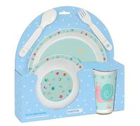 Safta PREESCOLAR CARACOL - Set de Platos y Cubiertos, Pack, Plato, Cubierto, Bebé, Iniciación, Comida, Cómodo y Versátil, 26x9x26 cm, Color Turquesa Claro