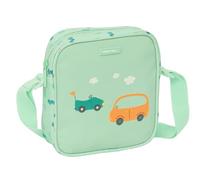 Safta PREESCOLAR COCHES - Bandolera Pequeña, Bandolera Infantil, Bolso Niño, Ideal para Niños de 5 a 14 Años, Cómoda y Versátil, Calidad y Resistencia, 16x4x18 cm, Color Verde Agua