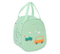 Safta PREESCOLAR COCHES - Neceser Termo Preescolar, Neceser Infantil, Adaptable a Carro, Ideal para Niños de 5 a 14 Años, Cómodo y Versátil, Calidad y Resistencia, 19x14x22 cm, Color Verde Agua