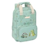 SAFTA PREESCOLAR DINOS - Mochila Infantil, Adaptable con Asas, Tejido Reciclable, Ideal para Niños de Diferentes Edades, Cómoda y Versátil, Calidad y Resistencia, 20x8x28 cm