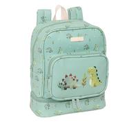 SAFTA PREESCOLAR DINOS - Mochila Nevera Guardería, Nevera para Frío y Calor, Nevera Fácil de Transportar, Nevera Impermeable, Nevera para Excursión, 22x10x27 cm