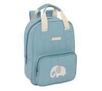 SAFTA PREESCOLAR ELEFANTE - Mochila Infantil, Adaptable con Asas, Tejido Reciclable, Ideal para Niños de Diferentes Edades, Cómoda y Versátil, Calidad y Resistencia, 20x8x28 cm