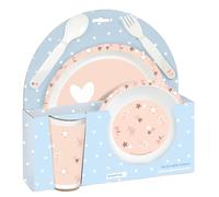 SAFTA PREESCOLAR FLORES - Set de Platos y Cubiertos, Pack, Plato, Cubierto, Bebé, Iniciación, Comida, Cómodo y Versátil, 26x9x26 cm