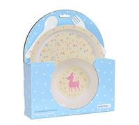 SAFTA Preescolar Forest - Set de Platos y Cubiertos, Pack, Plato, Cubierto, Bebé, Iniciación, Comida, Cómodo y Versátil, Ideal para Niños y Jóvenes, 22.5x5.5x26 cm, Color Beige