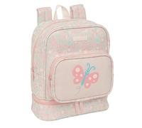SAFTA PREESCOLAR MARIPOSA - Mochila Nevera Guardería, Nevera para Frío y Calor, Nevera Fácil de Transportar, Nevera Impermeable, Nevera para Excursión, 22x10x27 cm