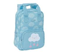 Safta PREESCOLAR NUBE - Mochila Infantil, con Asas, Fácil Limpieza, Ideal para Niños de Diferentes Edades, Cómoda y Versátil, Calidad y Resistencia, 20x8x28 cm, Color Azul Pastel