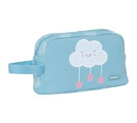 Safta PREESCOLAR NUBE - Porta Desayunos Termo, Tejido Reciclable, Portatodo, Calidad y Máxima Resistencia, Porta Comida, Recreo, 21.5x6.5x12 cm, Color Azul Pastel