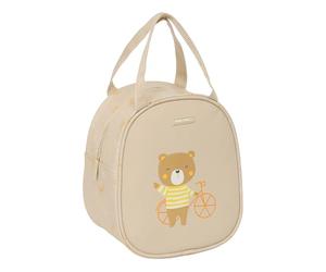 Safta PREESCOLAR OSITO - Neceser Termo Preescolar, Neceser Infantil, Adaptable a Carro, Ideal para Niños de 5 a 14 Años, Cómodo y Versátil, Calidad y Resistencia, 19x14x22 cm, Color Beige