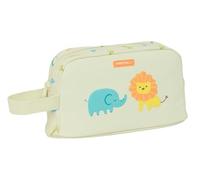 Safta PREESCOLAR SELVA - Porta Desayunos Termo, Tejido Reciclable, Portatodo, Calidad y Máxima Resistencia, Porta Comida, Recreo, 21.5x6.5x12 cm, Color Blanco Roto