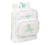 SAFTA PREESCOLAR UNICORNIO - Mochila Nevera Guardería, Nevera para Frío y Calor, Nevera Fácil de Transportar, Nevera Impermeable, Nevera para Excursión, 22x10x27 cm