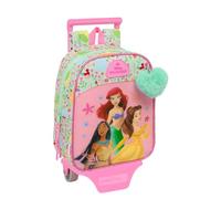 Safta PRINCESAS DISNEY BLOOM - Mochila Guardería con Carro, Ideal para Niños de Diferentes Edades, Cómoda y Versátil, Calidad y Resistencia, 22x10x27 cm