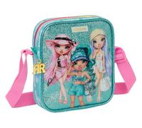 Safta RAINBOW HIGH PARADISE - Bandolera Pequeña, Bandolera Infantil, Bolso Niño, Ideal para Niños de 5 a 14 Años, Cómoda y Versátil, Calidad y Resistencia, 16x4x18 cm, Color Azul Turquesa