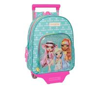 Safta RAINBOW HIGH PARADISE - Mochila Infantil con Carro 705, Ideal para Niños de Diferentes Edades, Cómoda y Versátil, Calidad y Resistencia, 28x10x34 cm, Color Azul Turquesa