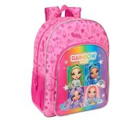 Safta RAINBOW HIGH SHINE - Mochila Escolar Niño, Mochila Niño, Mochila Infantil, Adaptable a Carro, Ideal para Niños en Edad Escolar, Cómoda y Versátil, Calidad y Resistencia, 33x14x42 cm