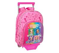 Safta Rainbow High Shine - Mochila Infantil con Carro 705, Ideal para Niños de Diferentes Edades, Cómoda y Versátil, Calidad y Resistencia, 28x10x34 cm