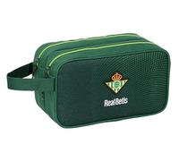 Safta Real Betis BALOMPIÉ - Neceser Escolar Infantil Grande, Neceser Infantil, Adaptable a Carro, Ideal para Niños de 5 a 14 Años, Cómodo y Versátil, Calidad y Resistencia, 26x12.5x15 cm, Color Verde