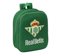 Safta REAL BETIS BALOMPIÉ 3D - Mochila de Guardería 3D, Adaptable a Carro, Fácil Limpieza, Ideal para Niños de Diferentes Edades, Cómoda y Versátil, Calidad y Resistencia, 22x10x27 cm, Color Verde