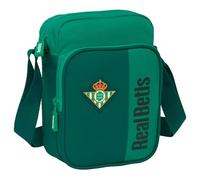 Safta 612566672 M672a, Real Betis BALOMPIÉ Bolsillo Exterior, Maletín Portatodo, Bandolera, Cómoda y Versátil, Calidad y Resistencia, 16x6x22 cm Unisex niños, Verde Agua, M