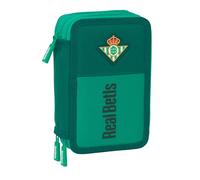 Safta Real Betis BALOMPIÉ - Estuche Escolar con 37 Útiles Incluidos, Estuche Infantil, Estuche Niño, Ideal para Niños de 5 a 14 Años, Cómodo y Versátil, Calidad y Resistencia, 12.5x5.5x19.5 cm
