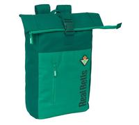 Safta REAL BETIS BALOMPIÉ - Mochila con Solapa para Portátil de 15.6", Ideal para Diferentes Edades, Cómoda y Versátil, Calidad y Resistencia, 28x13x42 cm