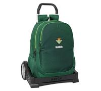 Safta REAL BETIS BALOMPIÉ - Mochila, Espalda Ergonómica, con Carro Evolution, Ideal para Niños de Diferentes Edades, Cómoda y Versátil, Calidad y Resistencia, 32x14x43 cm, Color Verde
