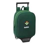 Safta Real Betis BALOMPIÉ - Mochila Guardería con Carro, Ideal para Niños de Diferentes Edades, Cómoda y Versátil, Calidad y Resistencia, 22x10x27 cm, Color Verde